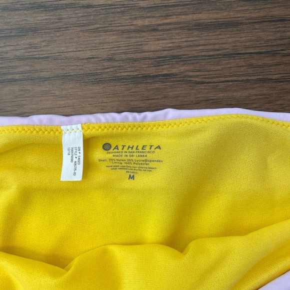 🆕 NWT Medium Athleta Yellow Chroma Bikini Bottom - Picture 3 of 5